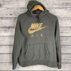 Nike Air Just Do It Pullover Gray & Gold Hoodie
